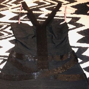 Herve Leger Black Bandage Dress